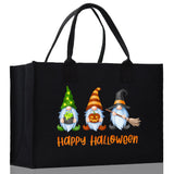 Halloween Trick or Treat Tote Bag Halloween Tote Bag for Kids Halloween Gift Halloween Candy Bag Halloween Doodles Cute Canvas Tote Bag - Aaria Tees Aaria Tees