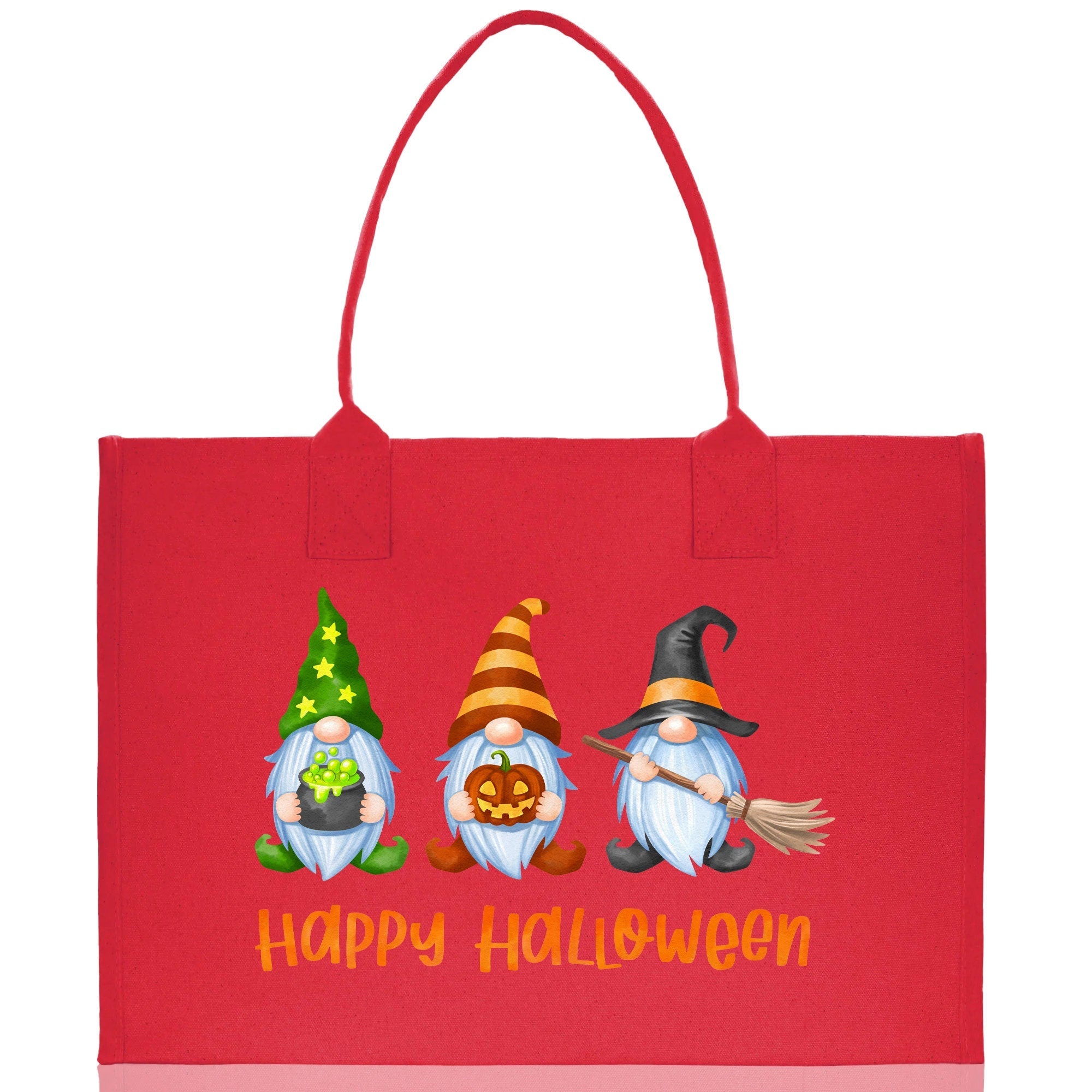 Halloween Trick or Treat Tote Bag Halloween Tote Bag for Kids Halloween Gift Halloween Candy Bag Halloween Doodles Cute Canvas Tote Bag - Aaria Tees Aaria Tees