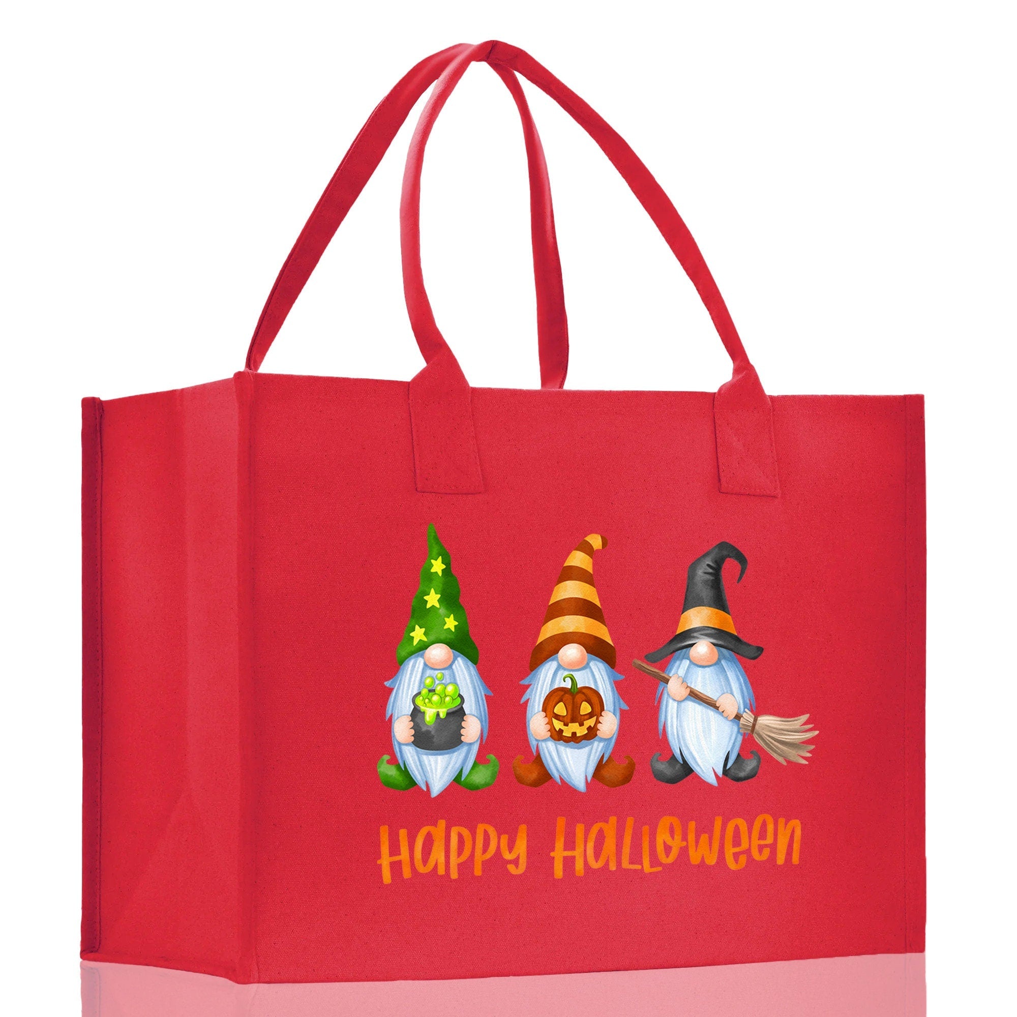 Halloween Trick or Treat Tote Bag Halloween Tote Bag for Kids Halloween Gift Halloween Candy Bag Halloween Doodles Cute Canvas Tote Bag - Aaria Tees Aaria Tees