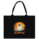 Halloween Trick or Treat Tote Bag Halloween Tote Bag for Kids Halloween Gift Halloween Candy Bag Halloween Doodles Cute Canvas Tote Bag - Aaria Tees Aaria Tees