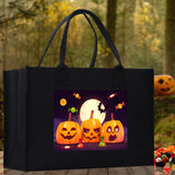 Halloween Trick or Treat Tote Bag Halloween Tote Bag for Kids Halloween Gift Halloween Candy Bag Halloween Doodles Cute Canvas Tote Bag - Aaria Tees Aaria Tees