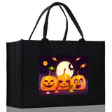 Halloween Trick or Treat Tote Bag Halloween Tote Bag for Kids Halloween Gift Halloween Candy Bag Halloween Doodles Cute Canvas Tote Bag - Aaria Tees Aaria Tees