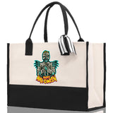 Halloween Trick or Treat Tote Bag Halloween Tote Bag for Kids Halloween Gift Halloween Candy Bag Halloween Doodles Cute Canvas Tote Bag - Aaria Tees Aaria Tees