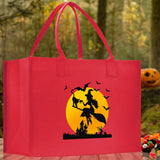 Halloween Trick or Treat Tote Bag Halloween Tote Bag for Kids Halloween Gift Halloween Candy Bag Halloween Doodles Cute Canvas Tote Bag - Aaria Tees Aaria Tees