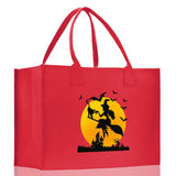 Halloween Trick or Treat Tote Bag Halloween Tote Bag for Kids Halloween Gift Halloween Candy Bag Halloween Doodles Cute Canvas Tote Bag - Aaria Tees Aaria Tees