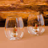 3D Pumpkin Gnome Stemless Wine Glasses Aaria Tees
