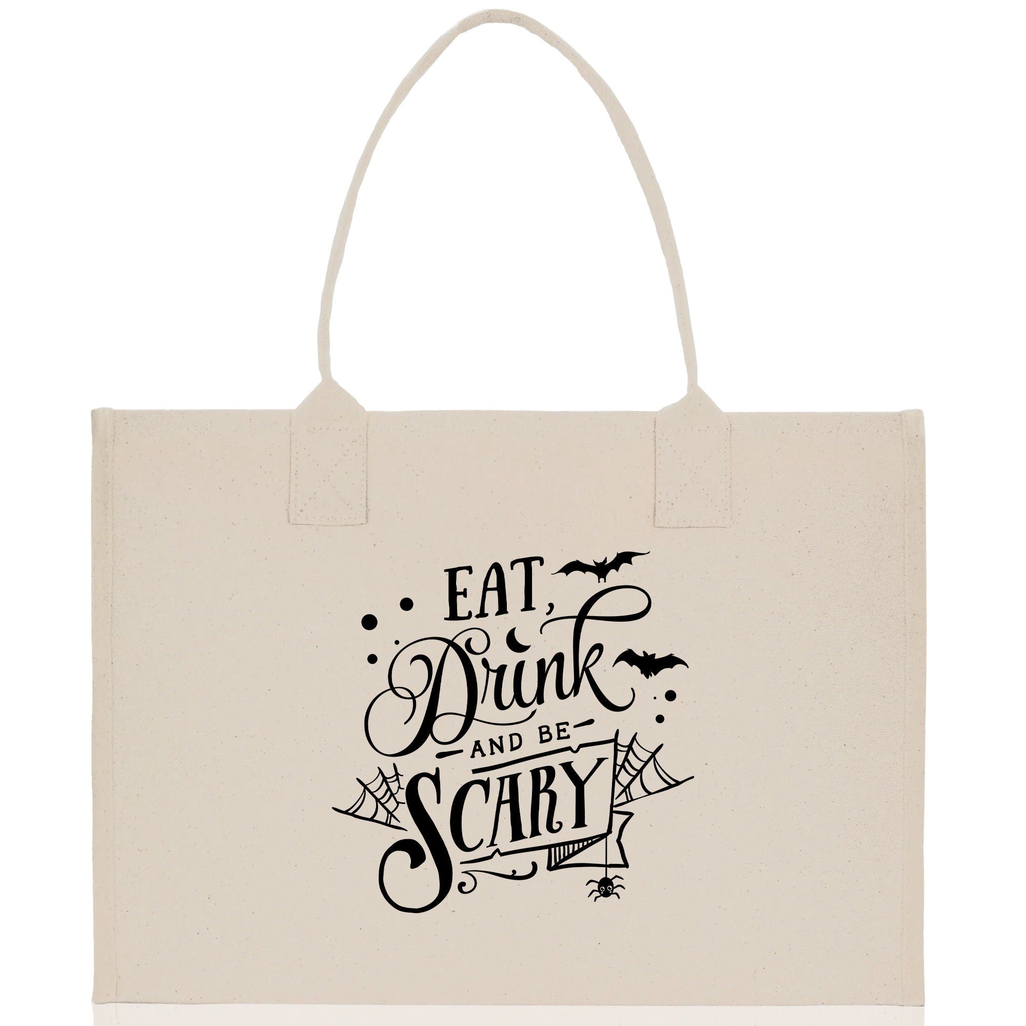 Halloween Trick or Treat Tote Bag Halloween Tote Bag for Kids Halloween Gift Halloween Candy Bag Halloween Doodles Cute Canvas Tote Bag - Aaria Tees Aaria Tees
