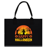 Halloween Trick or Treat Tote Bag Halloween Tote Bag for Kids Halloween Gift Halloween Candy Bag Halloween Doodles Cute Canvas Tote Bag - Aaria Tees Aaria Tees