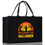 Halloween Trick or Treat Tote Bag Halloween Tote Bag for Kids Halloween Gift Halloween Candy Bag Halloween Doodles Cute Canvas Tote Bag - Aaria Tees Aaria Tees