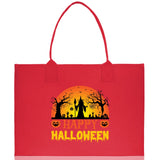 Halloween Trick or Treat Tote Bag Halloween Tote Bag for Kids Halloween Gift Halloween Candy Bag Halloween Doodles Cute Canvas Tote Bag - Aaria Tees Aaria Tees