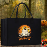 Halloween Trick or Treat Tote Bag Halloween Tote Bag for Kids Halloween Gift Halloween Candy Bag Halloween Doodles Cute Canvas Tote Bag - Aaria Tees Aaria Tees