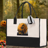 Halloween Trick or Treat Tote Bag Halloween Tote Bag for Kids Halloween Gift Halloween Candy Bag Halloween Doodles Cute Canvas Tote Bag - Aaria Tees Aaria Tees