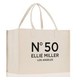 Birthday Celebration Personalized Gift Canvas Tote Bag with Name and State 40th 50th Birthday Gift Tote Bag for Her Custom Birthday Gift - Aaria Tees Aaria Tees
