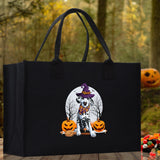 Halloween Trick or Treat Tote Bag Halloween Tote Bag for Kids Halloween Gift Halloween Candy Bag Halloween Doodles Cute Canvas Tote Bag - Aaria Tees Aaria Tees