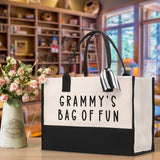 Grandma Bag Of Fun Tote Bag Grandma's Getaway Bag Grandma Grandma Gift Bag Shopping Bag Mothers Day Gift Live Love Spoil Bag Grandma GM1008 - Aaria Tees Aaria Tees