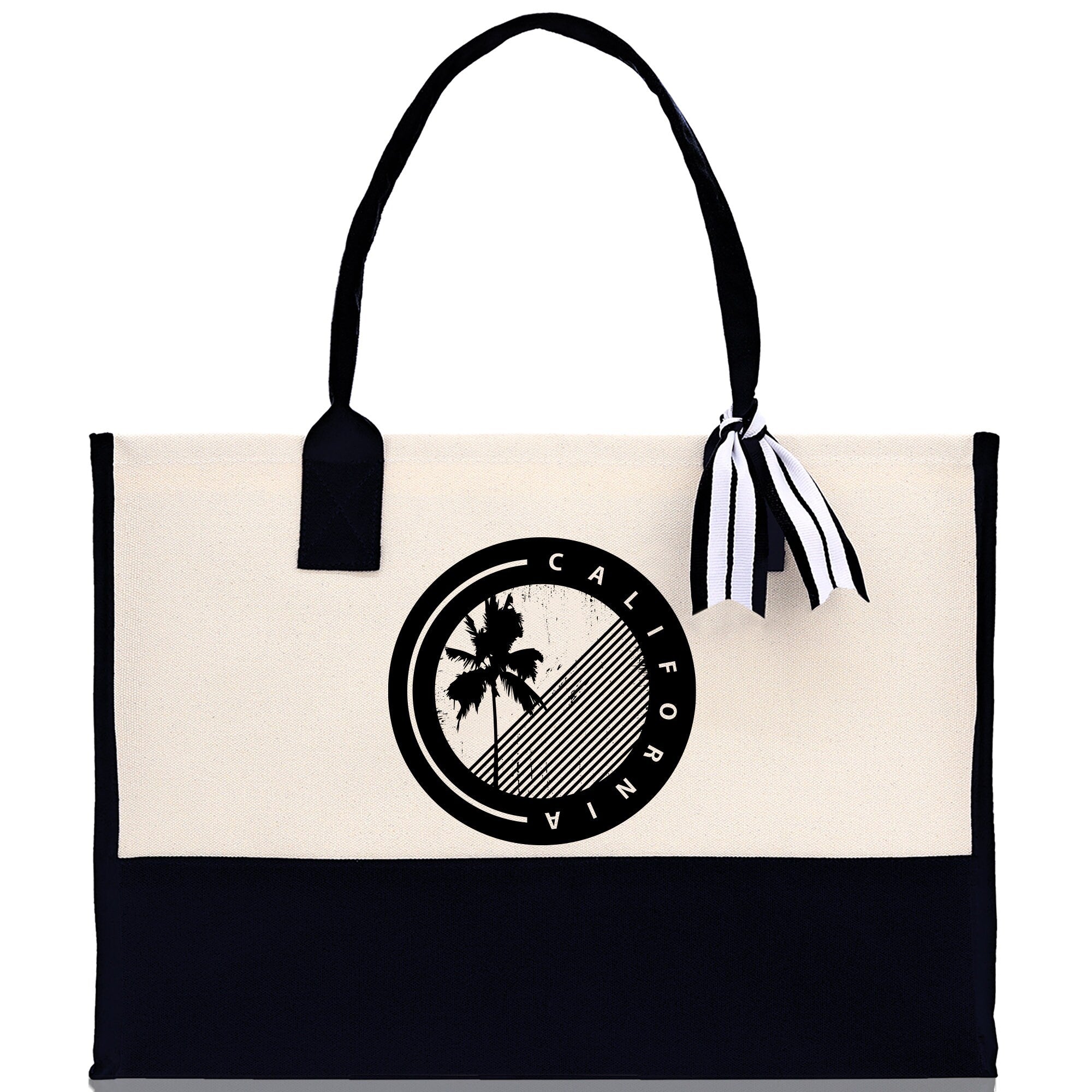 California Cotton Canvas Tote Bag CA Travel Vacation Tote Employee and Client Gift Wedding Favor Birthday Welcome Tote Bag Bridesmaid Gift - Aaria Tees Aaria Tees