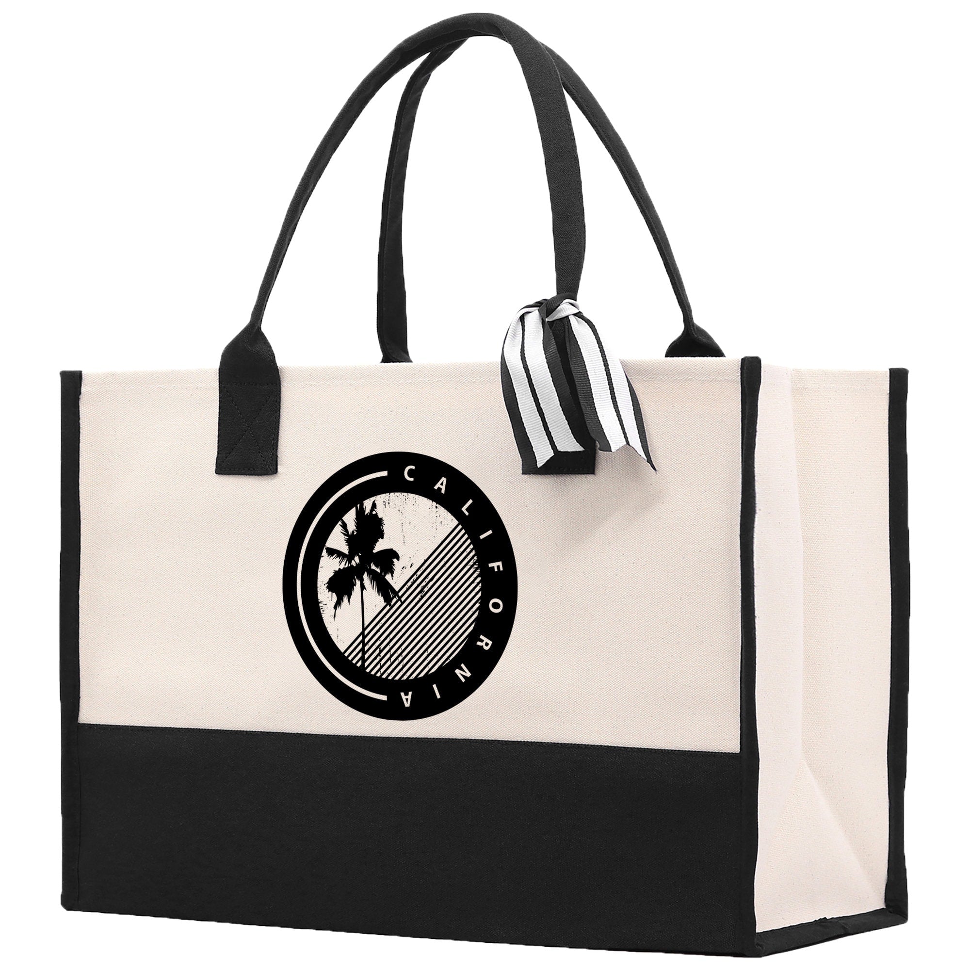 California Cotton Canvas Tote Bag CA Travel Vacation Tote Employee and Client Gift Wedding Favor Birthday Welcome Tote Bag Bridesmaid Gift - Aaria Tees Aaria Tees