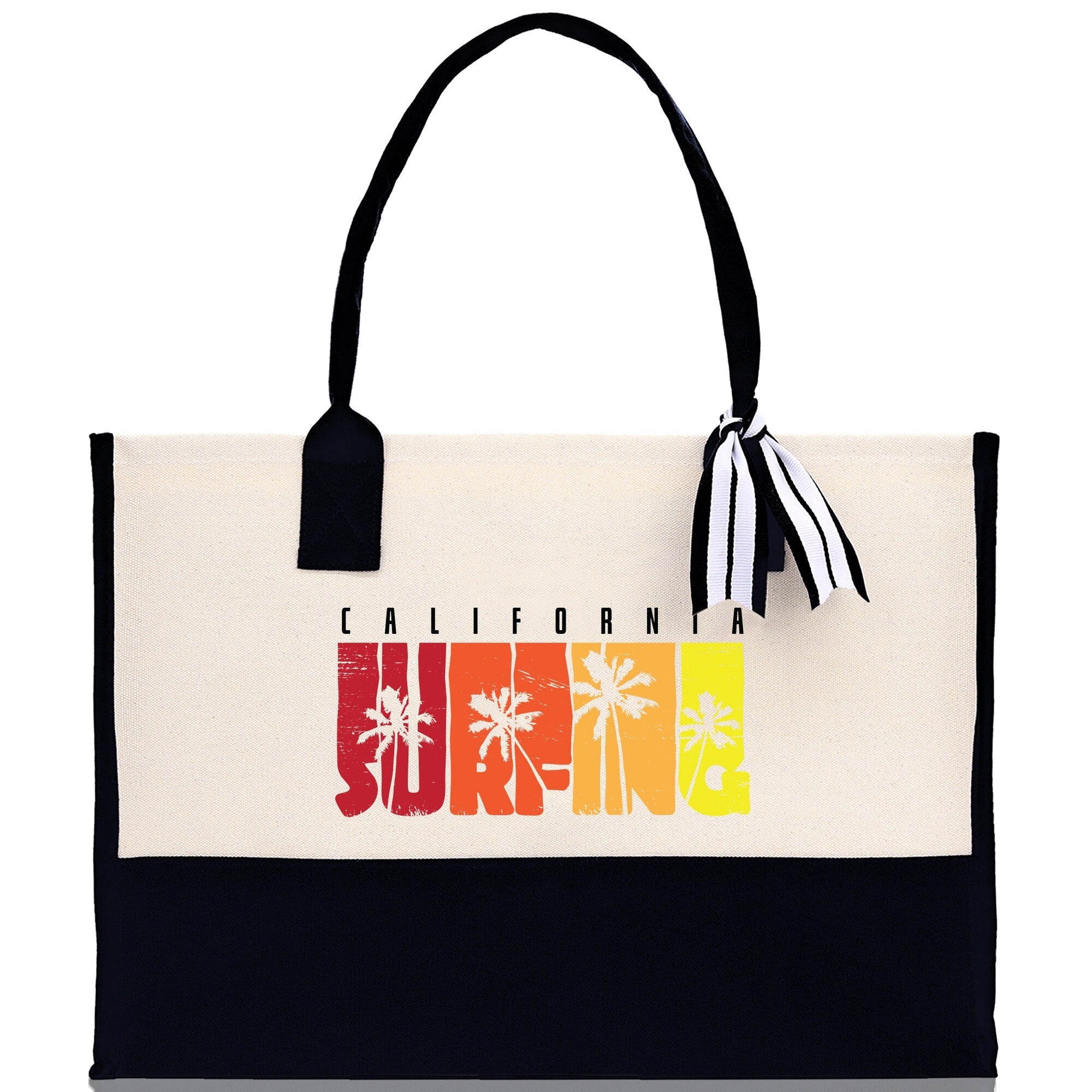 California Cotton Canvas Tote Bag CA Travel Vacation Tote Employee and Client Gift Wedding Favor Birthday Welcome Tote Bag Bridesmaid Gift - Aaria Tees Aaria Tees