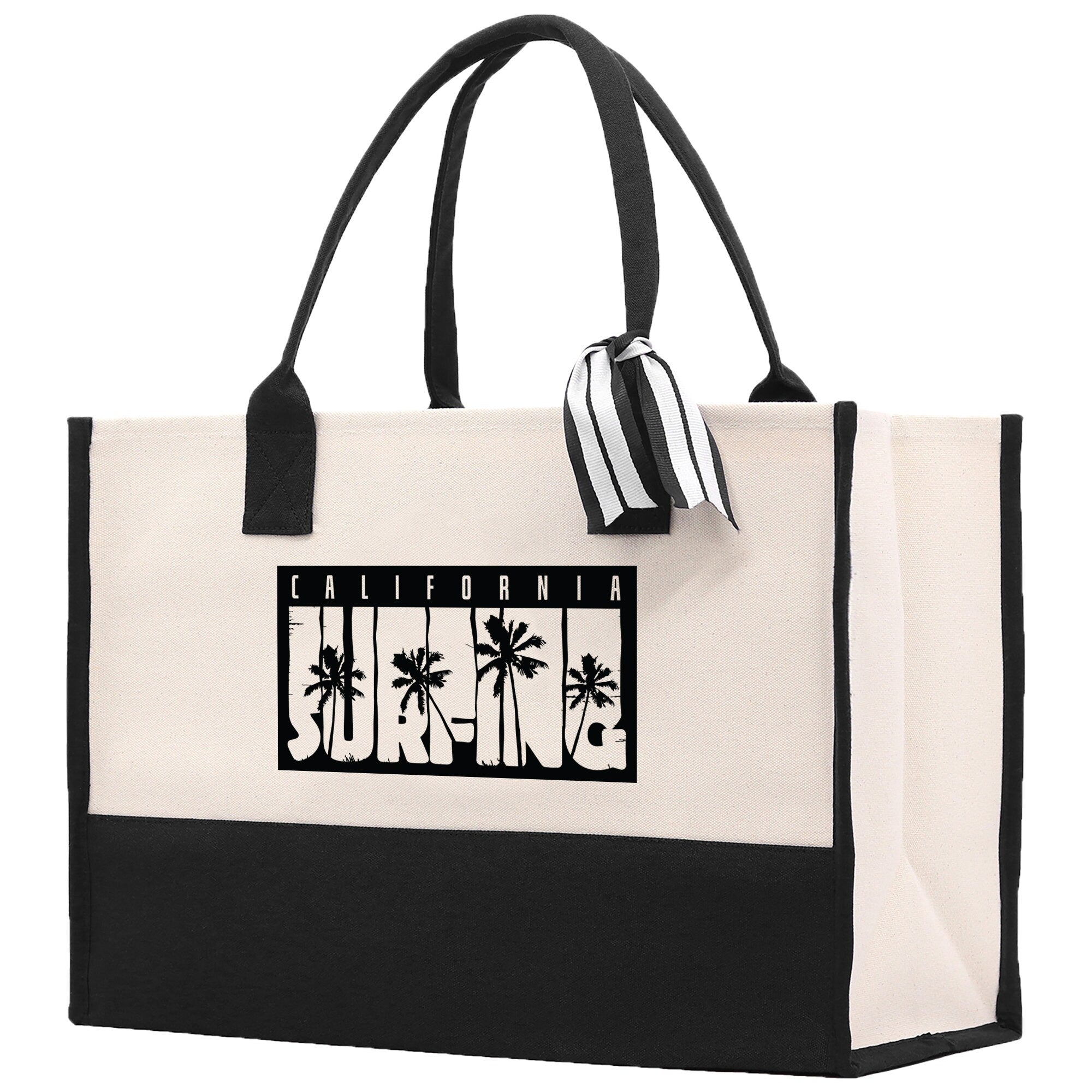 California Cotton Canvas Tote Bag CA Travel Vacation Tote Employee and Client Gift Wedding Favor Birthday Welcome Tote Bag Bridesmaid Gift - Aaria Tees Aaria Tees