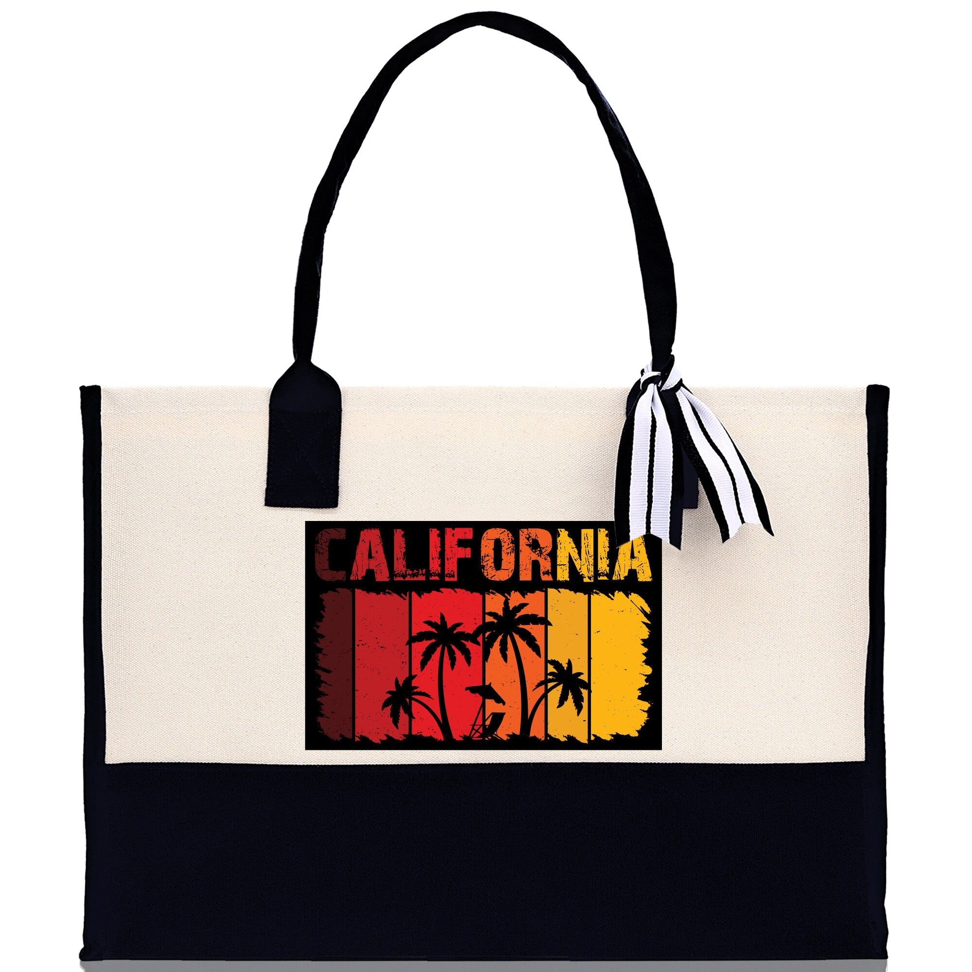 California Cotton Canvas Tote Bag CA Travel Vacation Tote Employee and Client Gift Wedding Favor Birthday Welcome Tote Bag Bridesmaid Gift - Aaria Tees Aaria Tees