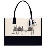 Austin Cotton Canvas Tote Bag TX Travel Vacation Tote Employee and Client Gift Wedding Favor Birthday Welcome Tote Bag Bridesmaid Gift - Aaria Tees Aaria Tees