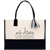 Las Vegas Cotton Canvas Tote Bag Travel Vacation Tote Employee and Client Gift Wedding Favor Birthday Welcome Tote Bag Bridesmaid Gift - Aaria Tees Aaria Tees