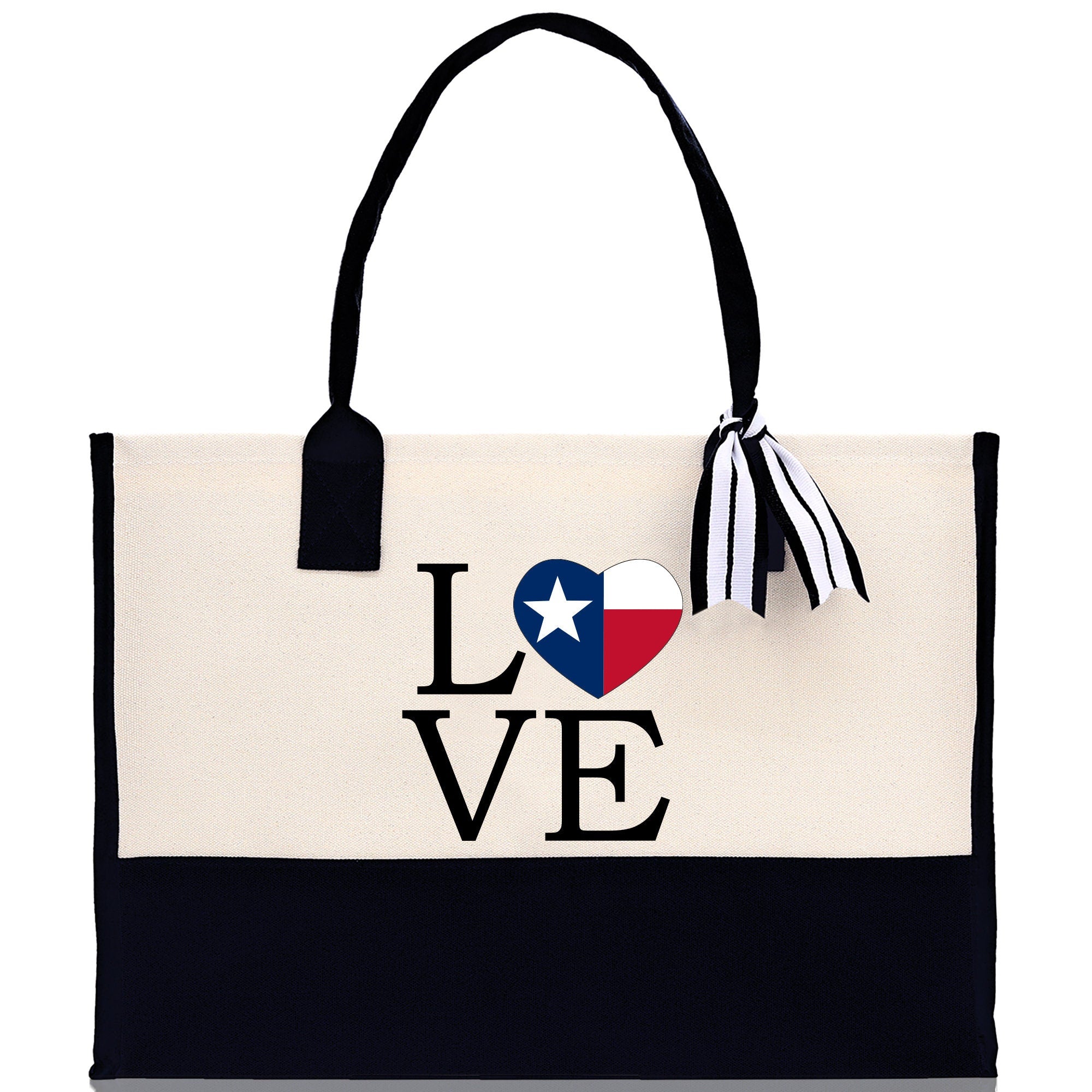 Texas Cotton Canvas Tote Bag TX Travel Vacation Tote Employee and Client Gift Wedding Favor Birthday Welcome Tote Bag Bridesmaid Gift - Aaria Tees Aaria Tees