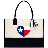 Texas Cotton Canvas Tote Bag TX Travel Vacation Tote Employee and Client Gift Wedding Favor Birthday Welcome Tote Bag Bridesmaid Gift - Aaria Tees Aaria Tees