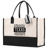 Texas Cotton Canvas Tote Bag TX Travel Vacation Tote Employee and Client Gift Wedding Favor Birthday Welcome Tote Bag Bridesmaid Gift - Aaria Tees Aaria Tees