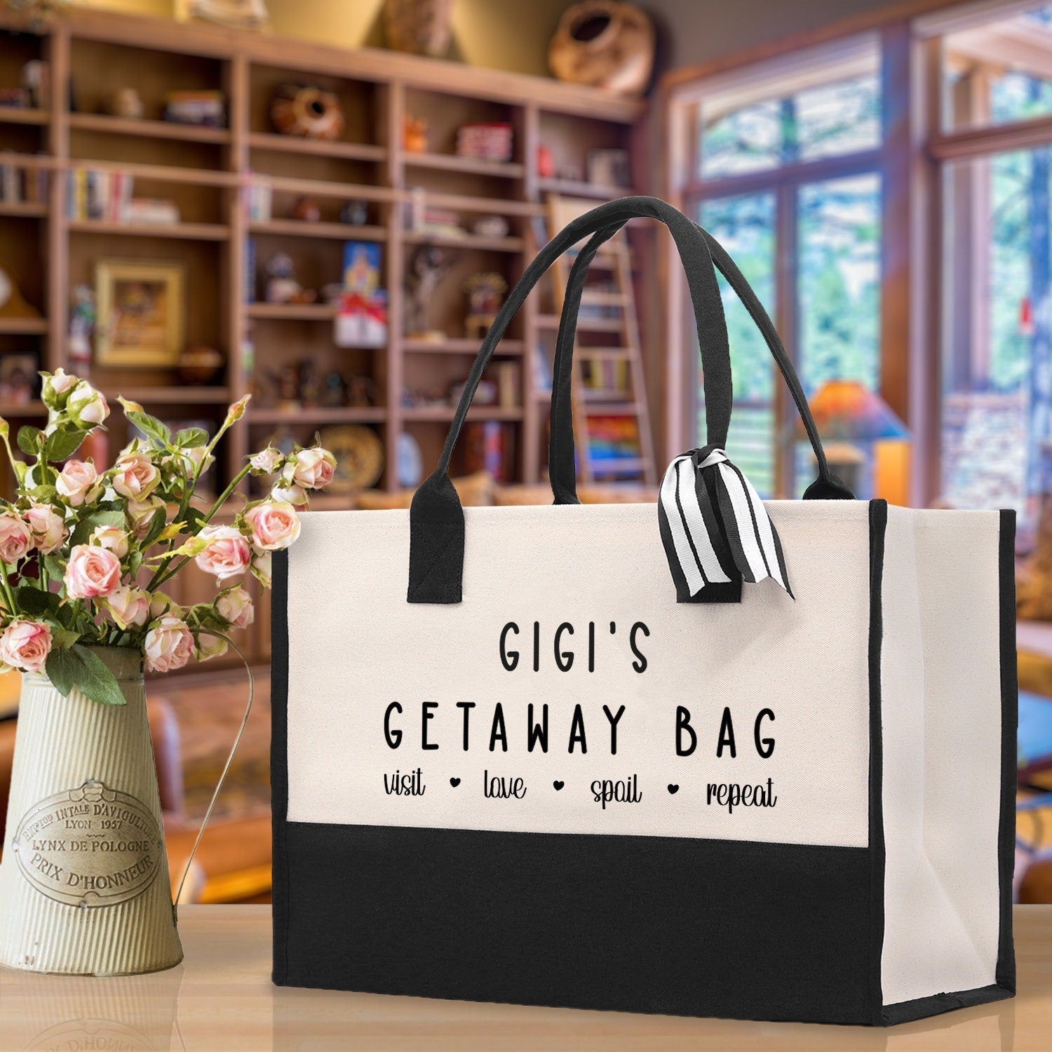 Grandma Tote Bag Grandma's Getaway Bag Grandma Gigi Bag Grandma Gift Bag Shopping Bag Mothers Day Gift Live Love Spoil Bag Grandma GM1006 - Aaria Tees Aaria Tees
