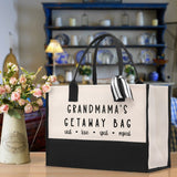 Grandma Tote Bag Grandma's Getaway Bag Grandma Nana Bag Grandma Gift Bag Shopping Bag Mothers Day Gift Live Love Spoil Bag Grandma GM1010 - Aaria Tees Aaria Tees