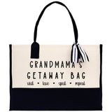 Grandmama's Getaway Bag Tote Bag Grandma's Getaway Bag Grandma Nana Bag Grandma Gift Bag Shopping Bag Mothers Day Gift Live Love Spoil Bag - Aaria Tees Aaria Tees
