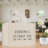 Grandma Tote Bag Grandma's Getaway Bag Grandma Nana Bag Grandma Gift Bag Shopping Bag Mothers Day Gift Live Love Spoil Bag Grandma Beach Bag - Aaria Tees Aaria Tees
