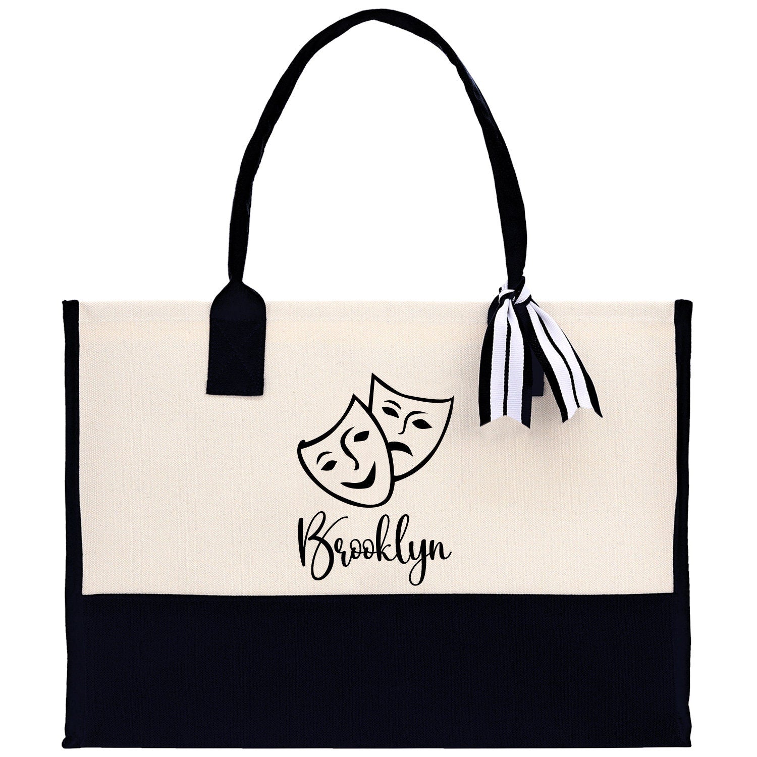 Theater and Drama Teacher Name Personalized Gift Tote Bag Theater Student Gift for Teacher Custom Theater Student Gift Bag Theater Tote Bag - Aaria Tees Aaria Tees