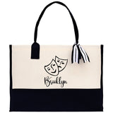 Theater and Drama Teacher Name Personalized Gift Tote Bag Theater Student Gift for Teacher Custom Theater Student Gift Bag Theater Tote Bag - Aaria Tees Aaria Tees