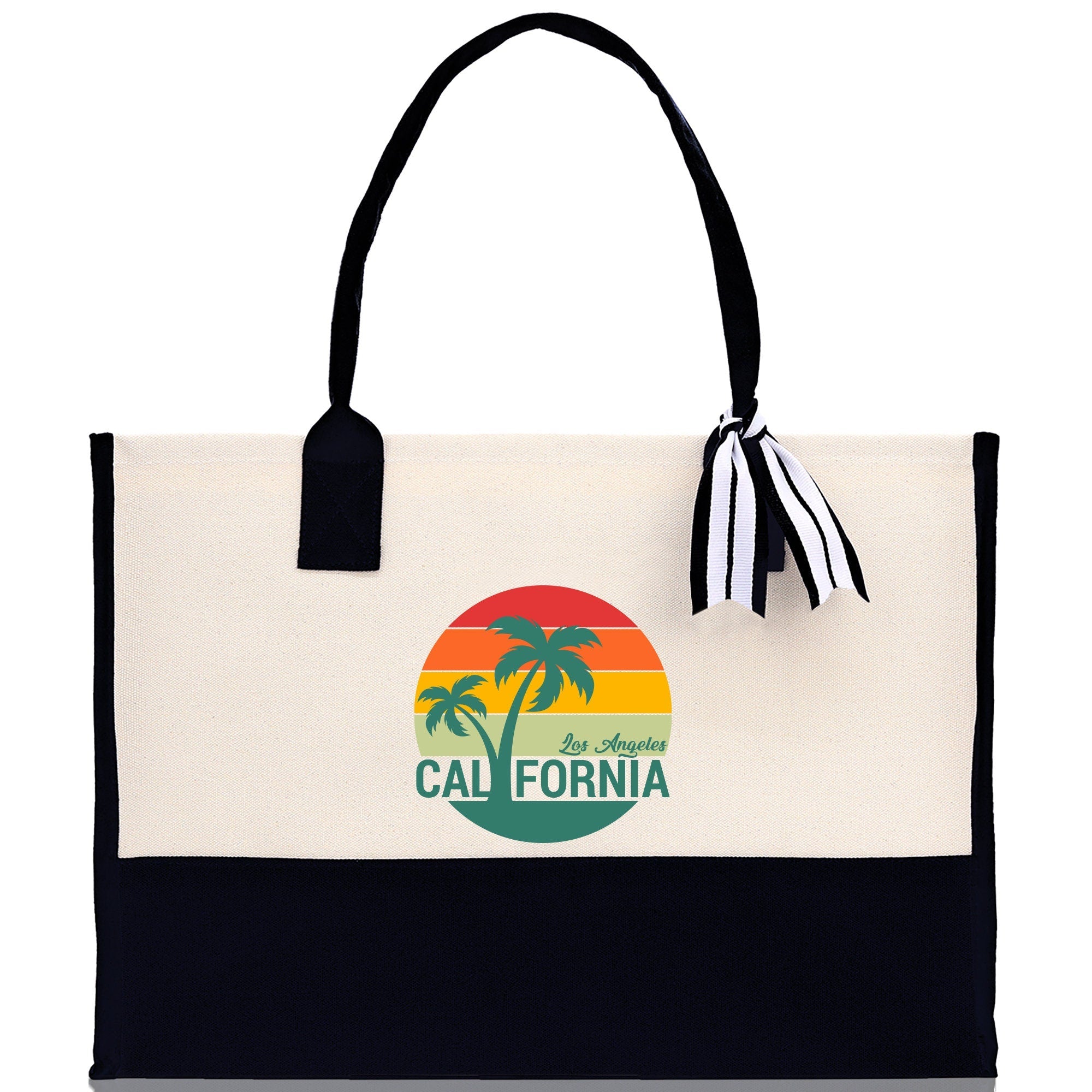 California Cotton Canvas Tote Bag CA Travel Vacation Tote Employee and Client Gift Wedding Favor Birthday Welcome Tote Bag Bridesmaid Gift - Aaria Tees Aaria Tees
