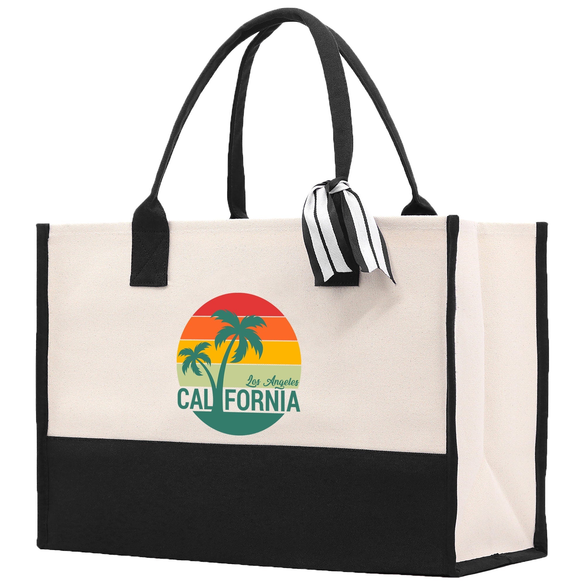 California Cotton Canvas Tote Bag CA Travel Vacation Tote Employee and Client Gift Wedding Favor Birthday Welcome Tote Bag Bridesmaid Gift - Aaria Tees Aaria Tees