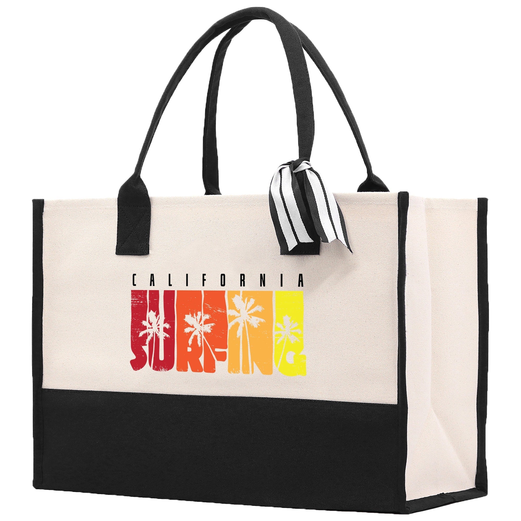 California Cotton Canvas Tote Bag CA Travel Vacation Tote Employee and Client Gift Wedding Favor Birthday Welcome Tote Bag Bridesmaid Gift - Aaria Tees Aaria Tees