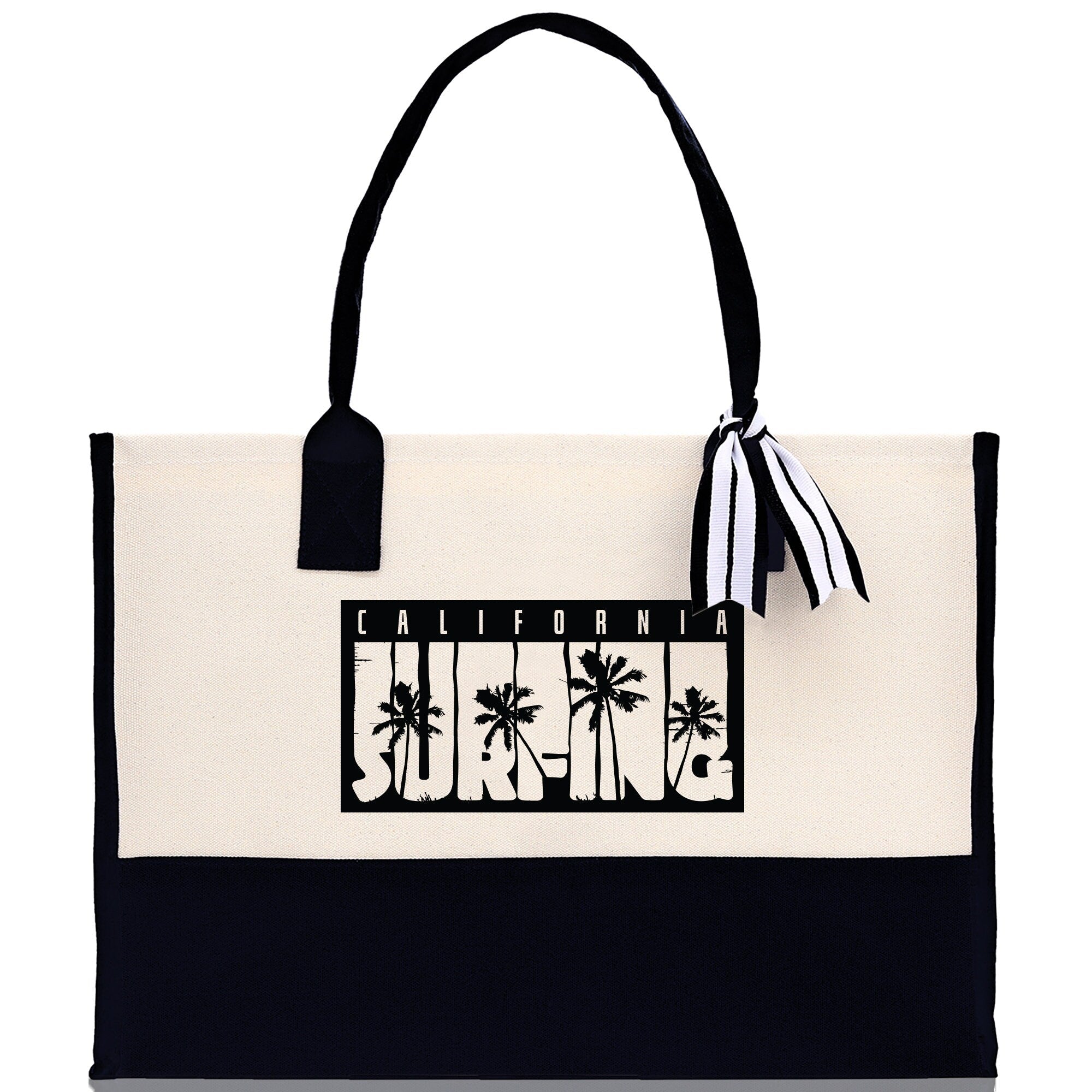 California Cotton Canvas Tote Bag CA Travel Vacation Tote Employee and Client Gift Wedding Favor Birthday Welcome Tote Bag Bridesmaid Gift - Aaria Tees Aaria Tees