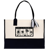 California Cotton Canvas Tote Bag CA Travel Vacation Tote Employee and Client Gift Wedding Favor Birthday Welcome Tote Bag Bridesmaid Gift - Aaria Tees Aaria Tees