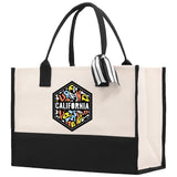 California Cotton Canvas Tote Bag CA Travel Vacation Tote Employee and Client Gift Wedding Favor Birthday Welcome Tote Bag Bridesmaid Gift - Aaria Tees Aaria Tees