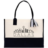 Dallas Cotton Canvas Tote Bag Travel Vacation Tote Employee and Client Gift Wedding Favor Birthday Welcome Tote Bag Bridesmaid Gift - Aaria Tees Aaria Tees