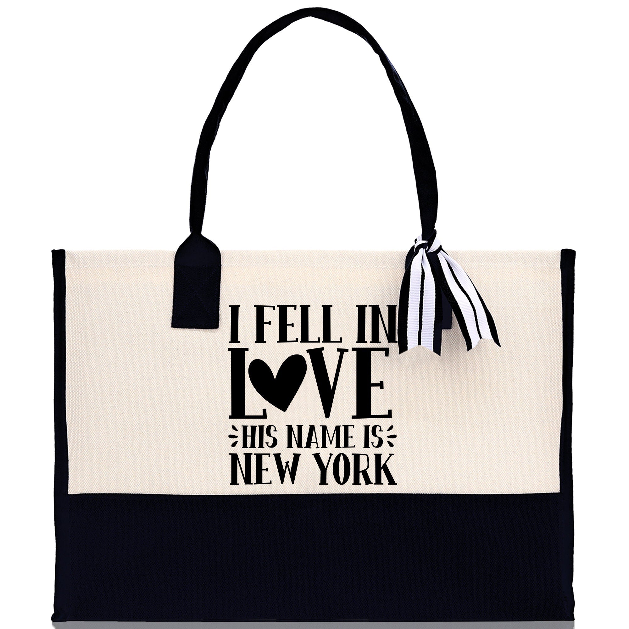 New York Cotton Canvas Tote Bag NY Travel Vacation Tote Employee and Client Gift NYC Wedding Favor Birthday Welcome Tote Bag Bridesmaid Gift - Aaria Tees Aaria Tees