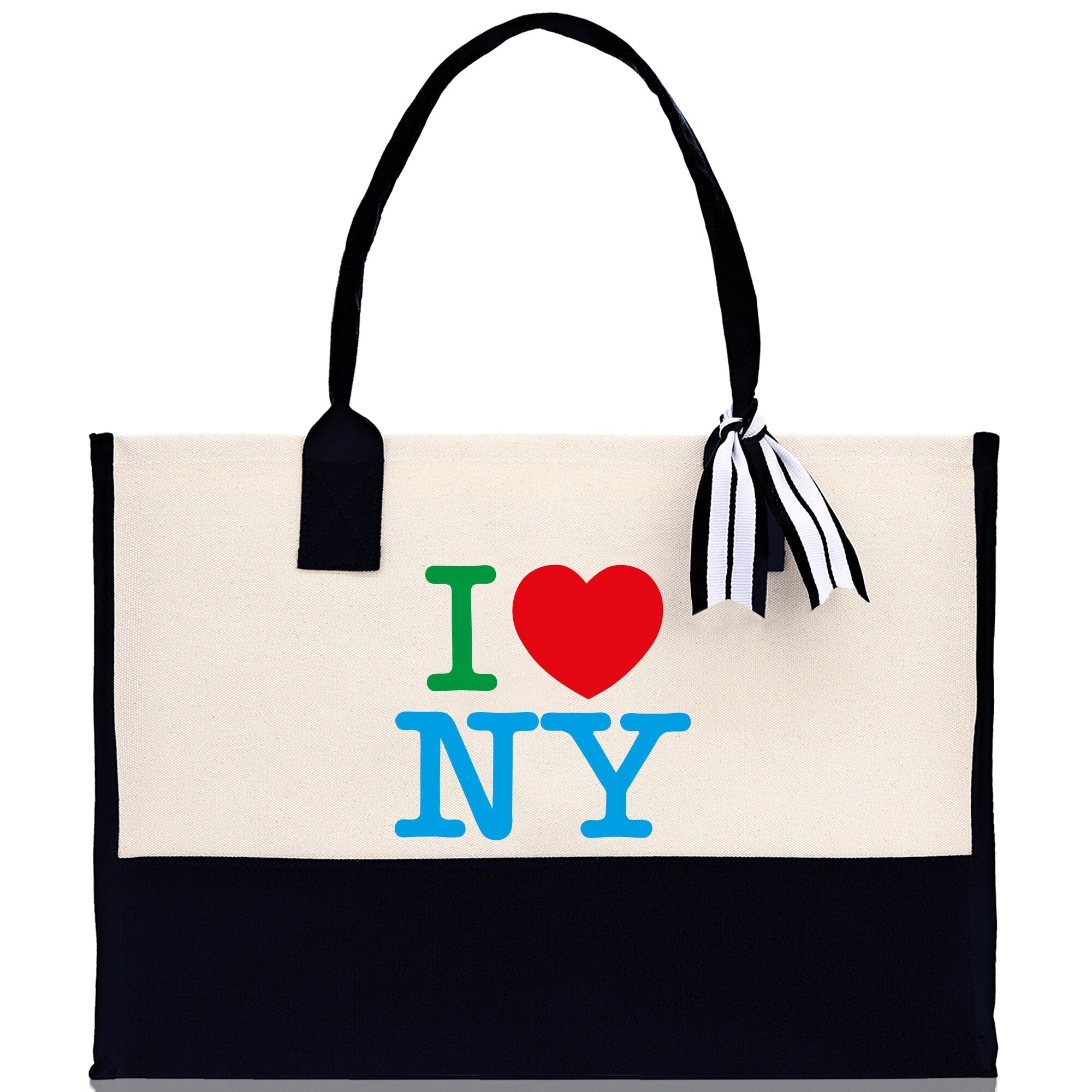 New York Cotton Canvas Tote Bag NY Travel Vacation Tote Employee and Client Gift NYC Wedding Favor Birthday Welcome Tote Bag Bridesmaid Gift - Aaria Tees Aaria Tees