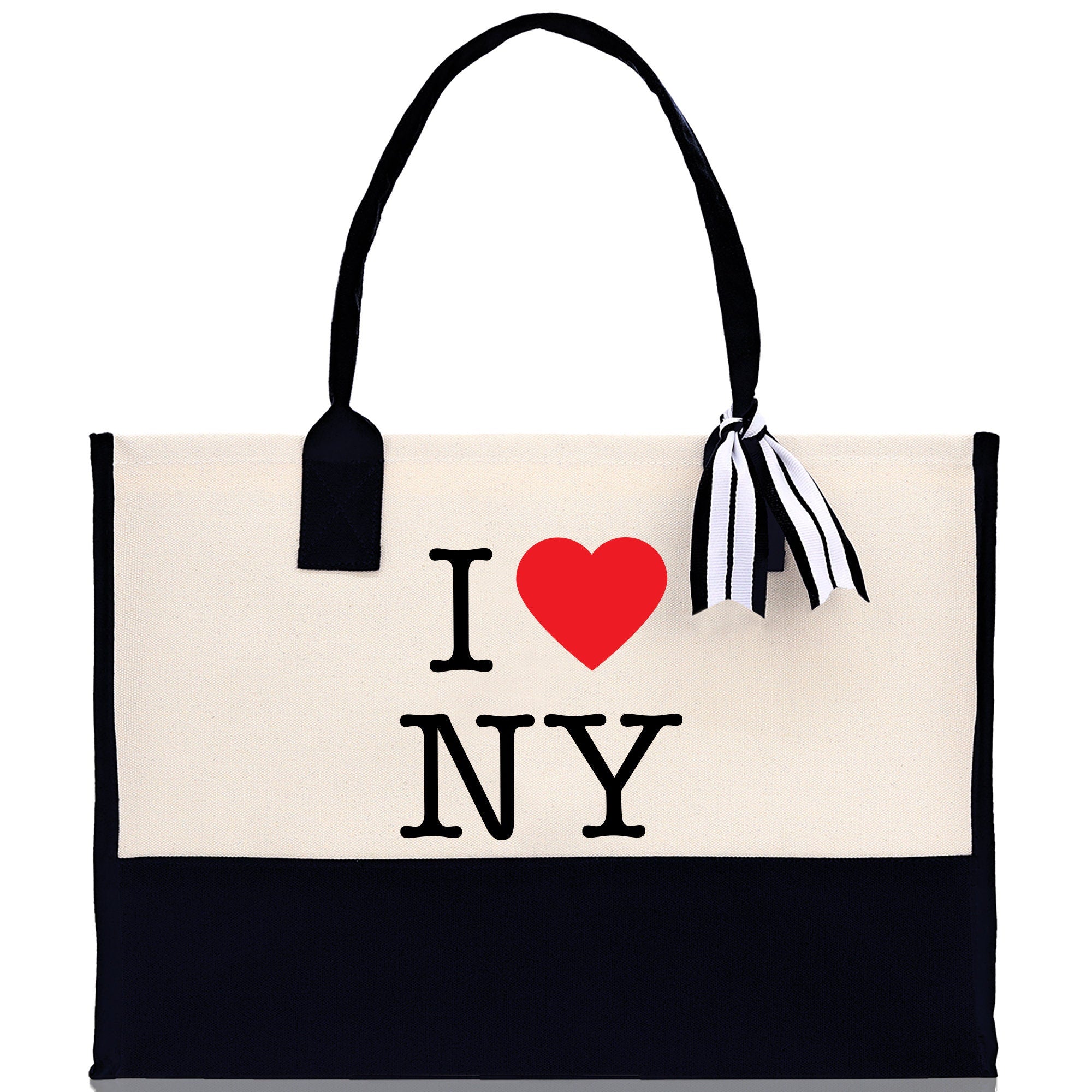 New York Cotton Canvas Tote Bag NY Travel Vacation Tote Employee and Client Gift NYC Wedding Favor Birthday Welcome Tote Bag Bridesmaid Gift - Aaria Tees Aaria Tees
