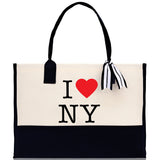 New York Cotton Canvas Tote Bag NY Travel Vacation Tote Employee and Client Gift NYC Wedding Favor Birthday Welcome Tote Bag Bridesmaid Gift - Aaria Tees Aaria Tees