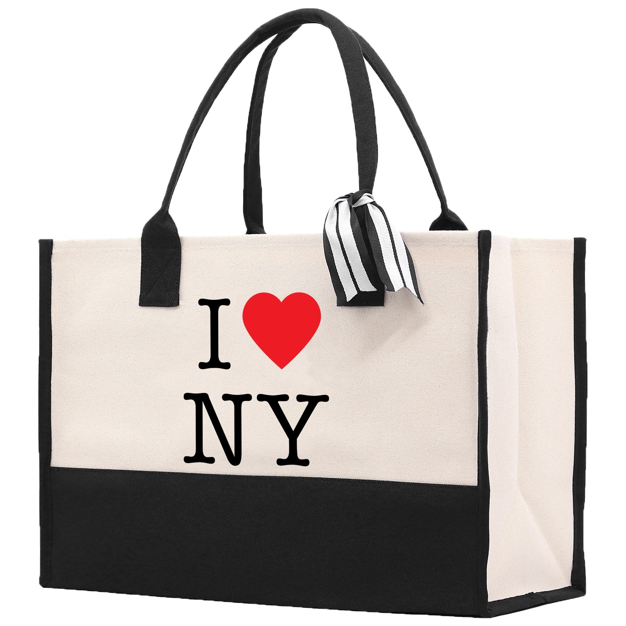 New York Cotton Canvas Tote Bag NY Travel Vacation Tote Employee and Client Gift NYC Wedding Favor Birthday Welcome Tote Bag Bridesmaid Gift - Aaria Tees Aaria Tees