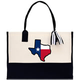 Texas Cotton Canvas Tote Bag TX Travel Vacation Tote Employee and Client Gift Wedding Favor Birthday Welcome Tote Bag Bridesmaid Gift - Aaria Tees Aaria Tees