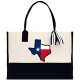 Texas Cotton Canvas Tote Bag TX Travel Vacation Tote Employee and Client Gift Wedding Favor Birthday Welcome Tote Bag Bridesmaid Gift - Aaria Tees Aaria Tees