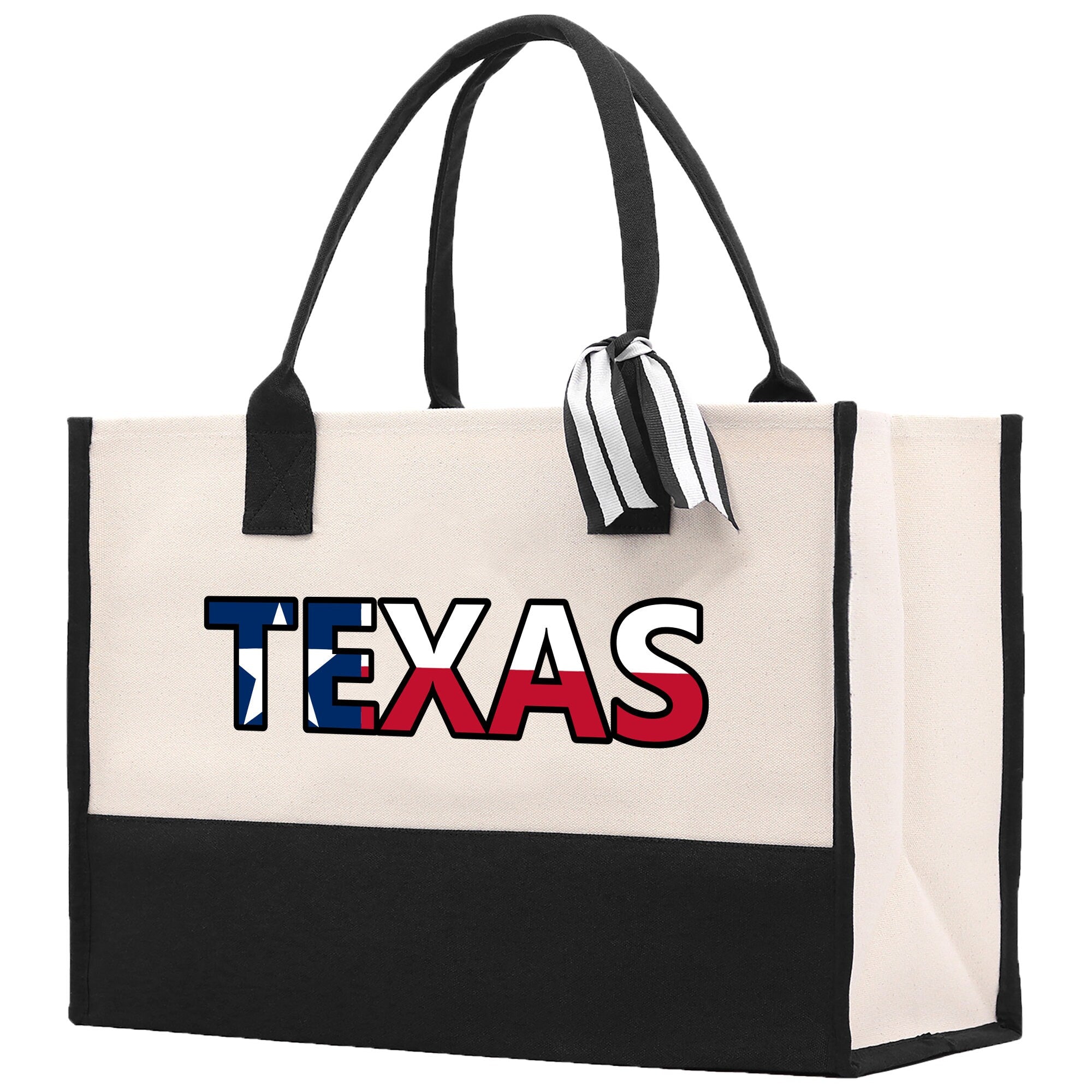 Texas Cotton Canvas Tote Bag TX Travel Vacation Tote Employee and Client Gift Wedding Favor Birthday Welcome Tote Bag Bridesmaid Gift - Aaria Tees Aaria Tees
